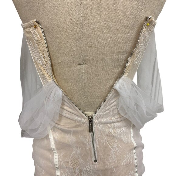 Miss Circle XS Sheer Lace Corset Dress With Detachable Sleeves - Picture 11 of 15
